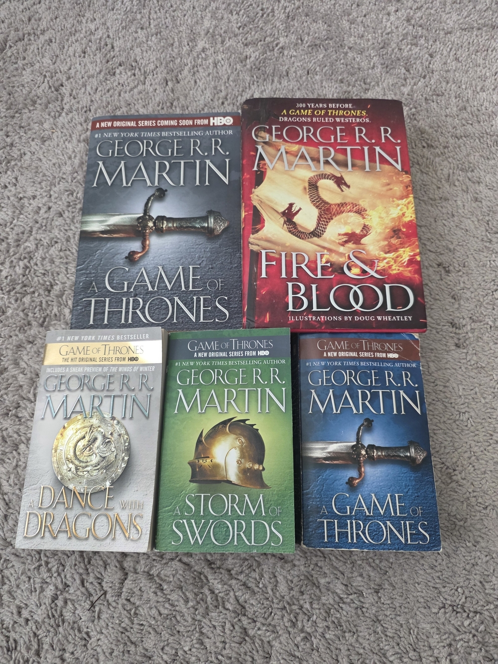 George R.R. Martin Game of Thrones Books Set Of 5